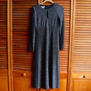 London Times Sparkle Long Sleeved Evening Party Dress with Keyhole Neck US 6